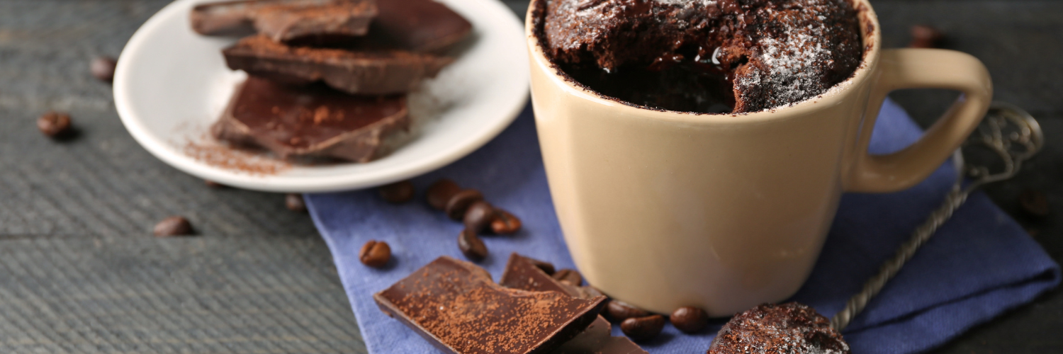 Bolinho de chocolate de micro-ondas