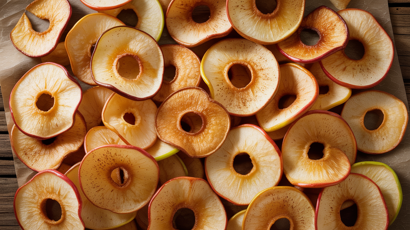 Batatinha chips de maçã com canela douradinhas na airfryer