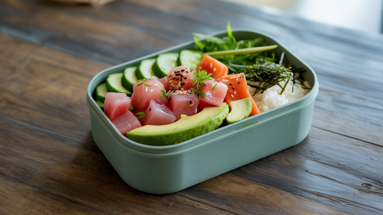  Poke Bowl Simples (Frio) na Marmita