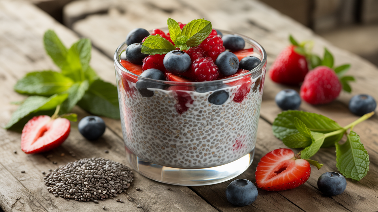 Pudim fit de chia 