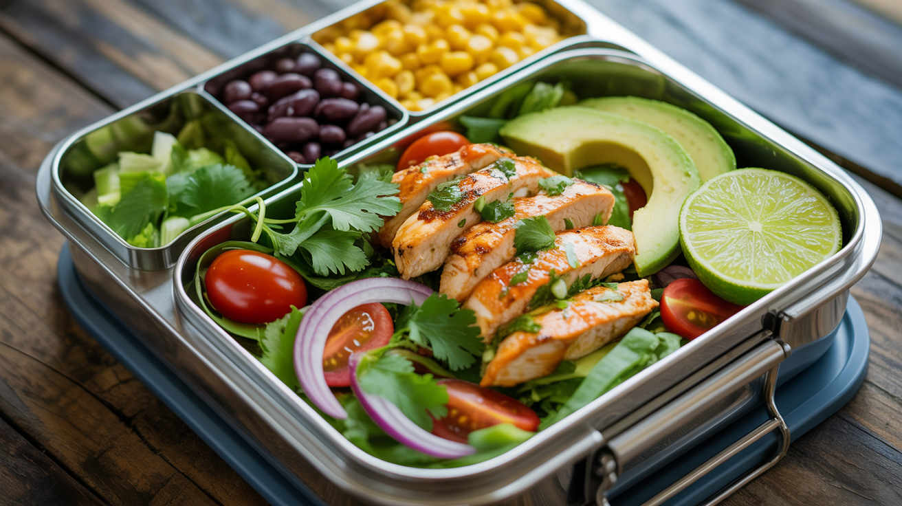 Salada Mexicana com Frango na Marmita