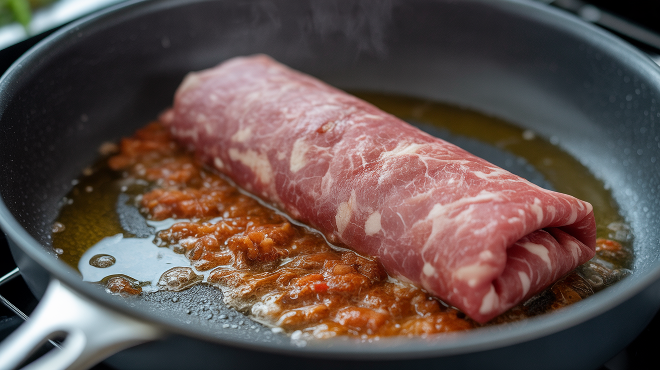 Wrap de carne moída na frigideira na Marmita