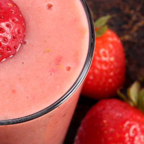 Vitamina de morango e aveia