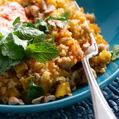 Cuscuz de Natal com Legumes e Castanhas