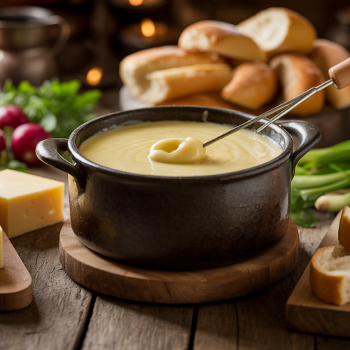 Fondue de queijo caseiro