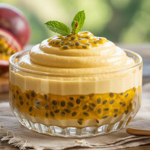 Mousse de maracujá fit pronto em 10 minutos