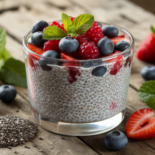 Pudim fit de chia 