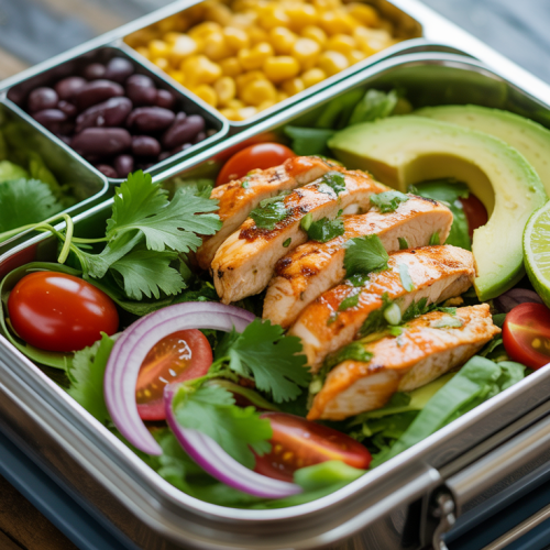 Salada Mexicana com Frango na Marmita