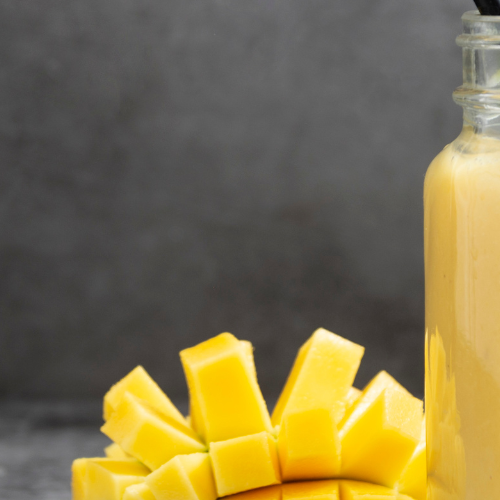 Smoothie de maracujá e manga com cúrcuma